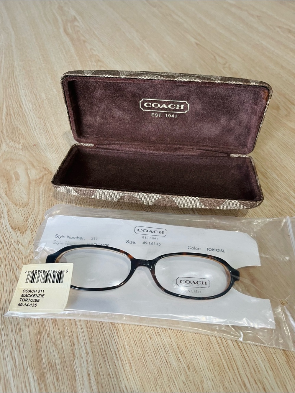 2003 Coach Mackenzie Tortoise Shell Eyeglasses - Picture 7 of 8